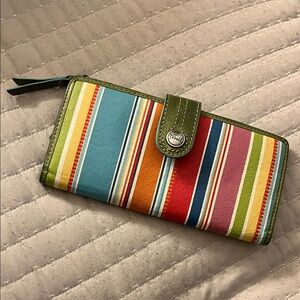 Fossil Colorful Striped Wallet